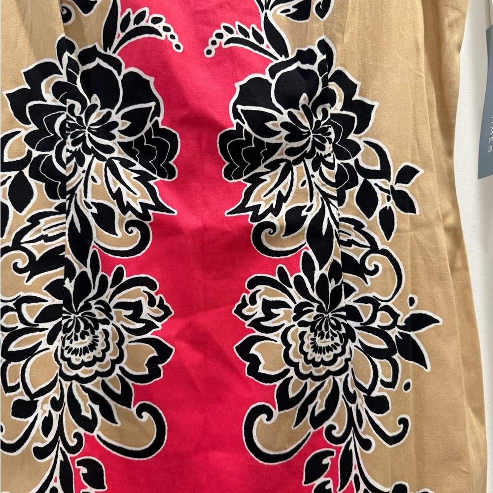 London Times Coral /Taupe Dress Size 12 - Picture 2 of 10